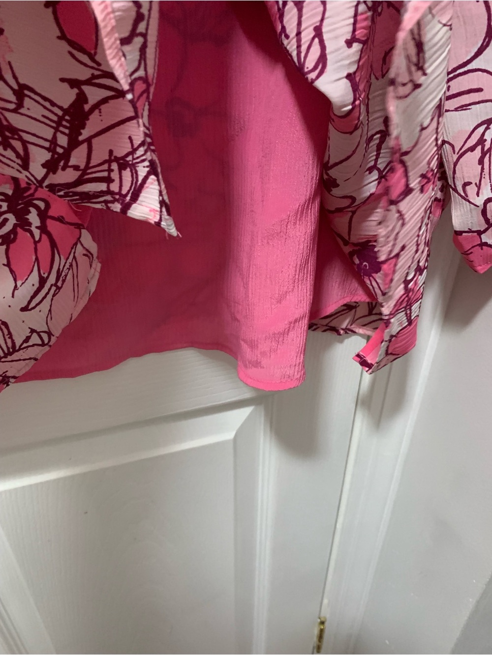 White Stag Pink Floral Print Blouse - Picture 3 of 5